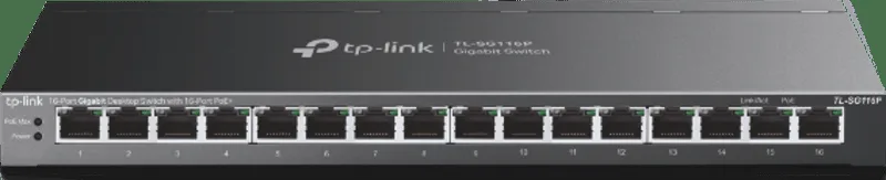 Omada 16-Port Gigabit Desktop Switch with 16-Port PoE+