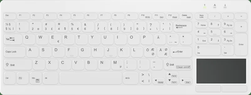 Active Key QuickClean Medical IP65 Touchpad Compact
