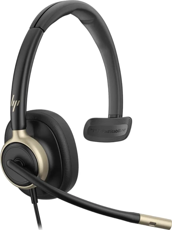 HP Poly Mission 815 Monaural USB Wired Headset, ANC, inkl. adapter USB-C till USB-A