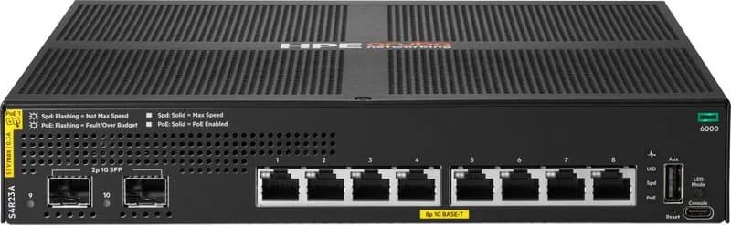 Aruba CX6000 8xGE 2xSFP CL4 PoE 67W