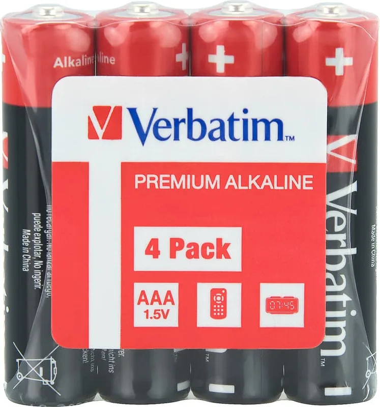Verbatim Batteri Alkaline AAA/LR03 4-pack