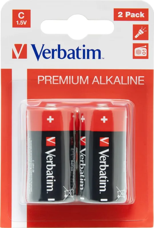 Verbatim batteri - 2 x C