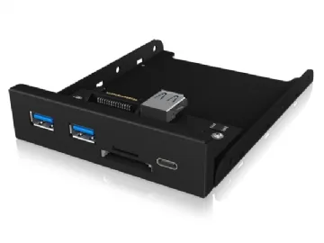 ICY BOX USB 3.0 frontpanel svart IB-HUB1417-i3