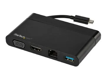 StarTech.com USB C Multiport Adapter with HDMI, VGA, Gigabit Ethernet & USB 3.0