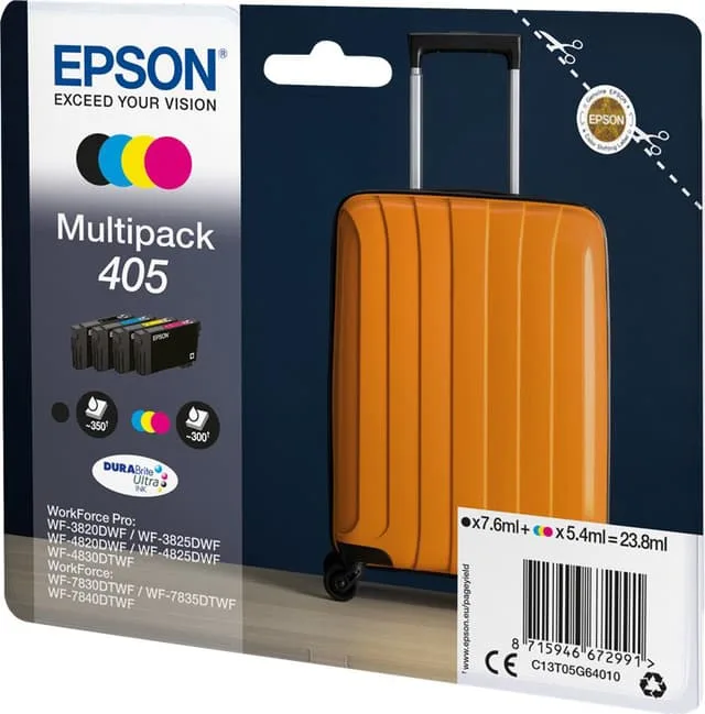 Epson 405 - 4-pack - svart, gul, cyan, magenta - original