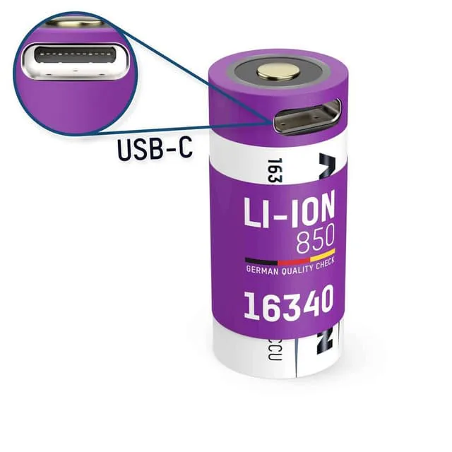 Ansmann 1300-0015 husholdningsbatteri Genopladeligt batteri 16340 Lithium-Ion (Li-Ion)