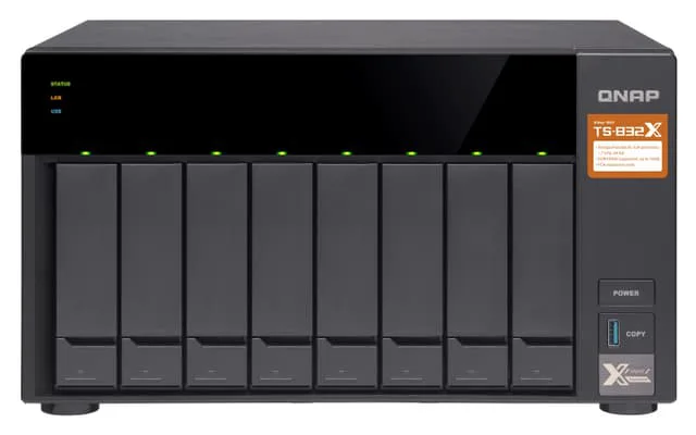 QNAP TS-832X NAS Tower Nätverksansluten