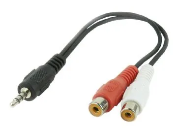 Gembird - Audio-adapter - RCA x 2 hona till mini-phone stereo 3.5 mm hane
