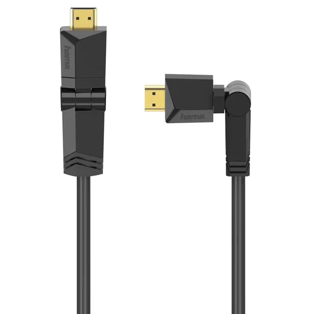 Hama Kabel HDMI Ethernet Roterande Guld Svart 3m