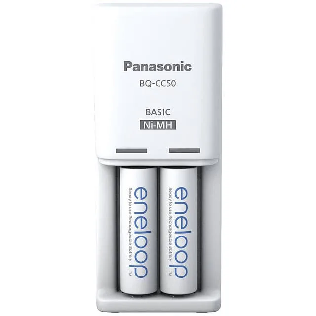 Panasonic Compact BQ-CC50 +2x eneloop AA Batteriladdare
