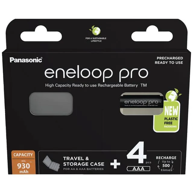 Panasonic eneloop pro HR03 +Box Laddbart batteri