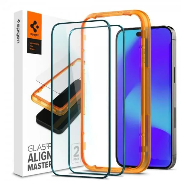 Spigen iPhone 14 Pro Skärmskydd GLAS.tR ALIGNmaster