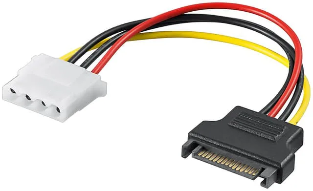 Goobay CAK SATA 4P/S-ATA POWER ADAPTOR R/A, 0,13 m, Multifärg