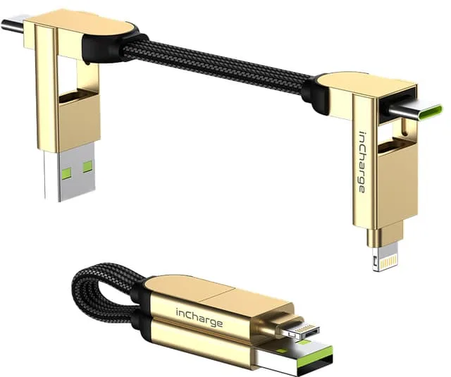 Rolling Square InCharge X 100W multiportskabel (svart)