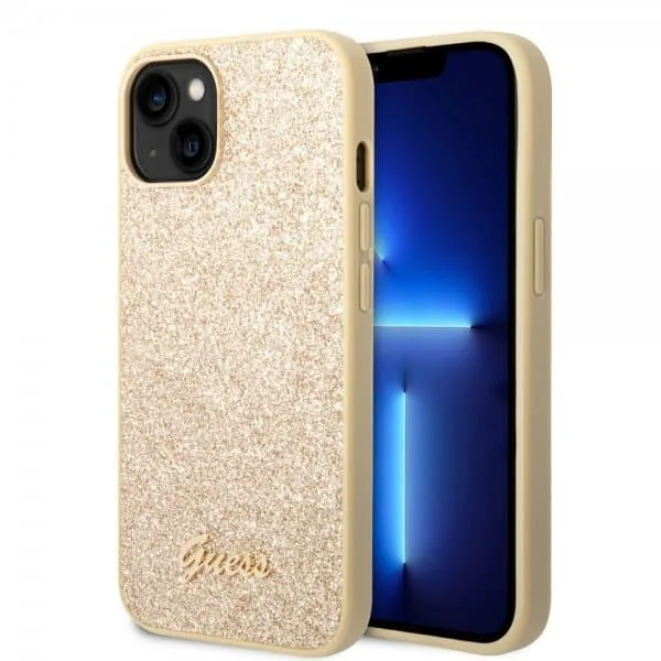 Guess iPhone 14 Skal Glitter Flakes Metal