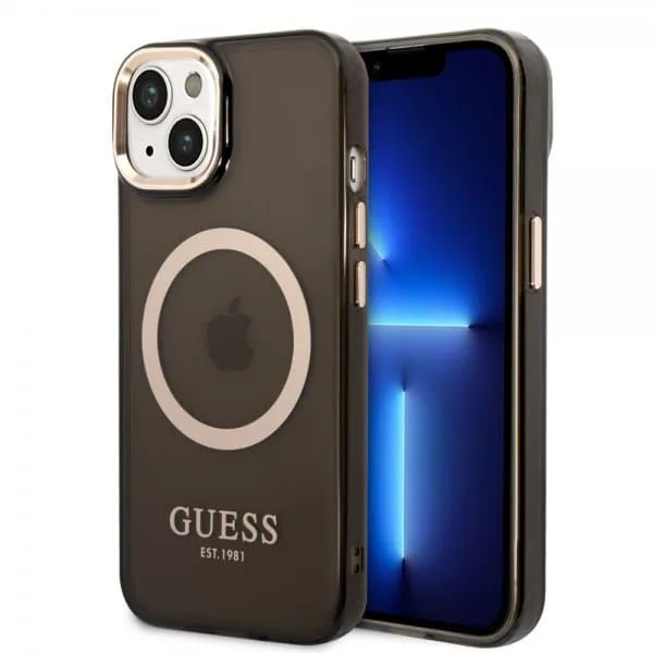 Guess iPhone 14 Skal Translucent MagSafe Svart