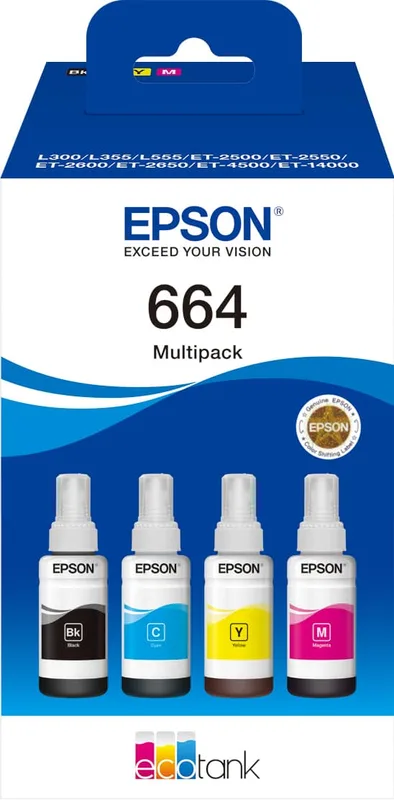 Epson 664 4-färgs bläckpatroner value pack