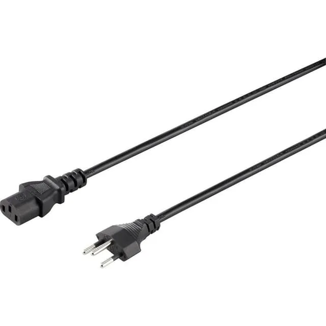 Sygonix SY-5042720 IEC Anslutningskabel Svart 2.00 m