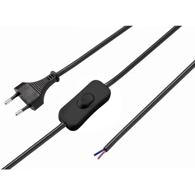Sygonix SY-5044224 Power Connection Cable Black 1,50 m Inkl. on-off-kontakt