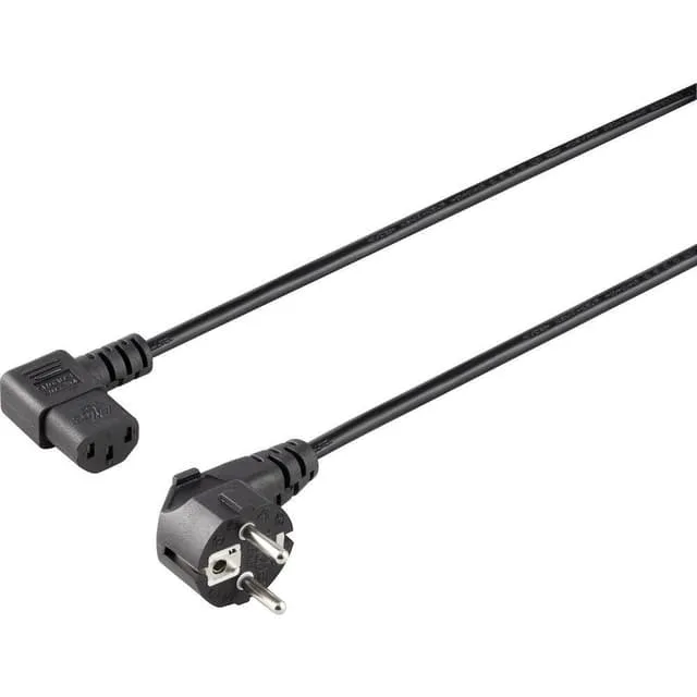 Sygonix SY-5042718 IEC Anslutningskabel Svart 1.50 m