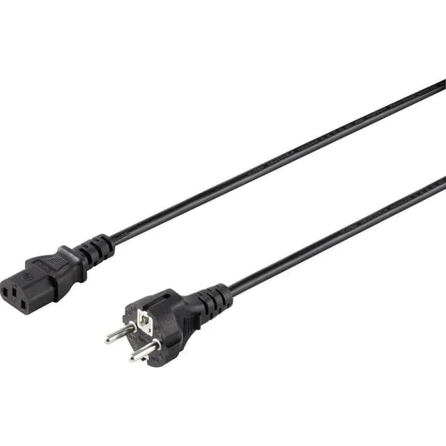 Sygonix SY-5042694 IEC Anslutningskabel Svart 1.50 m