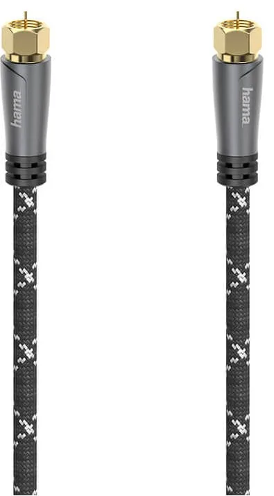 Hama SAT F-F 120dB antennkabel (svart, 1.5m)