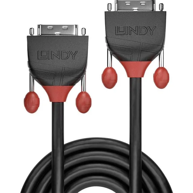 LINDY DVI Anslutningskabel 1.00 m 36255 Svart