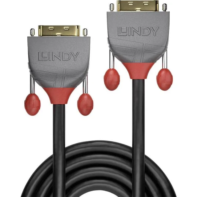 LINDY DVI Anslutningskabel 1.00 m 36221 Svart
