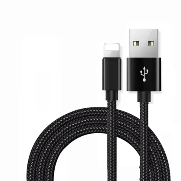 24 Flätad datakabel till iPhone 2 m