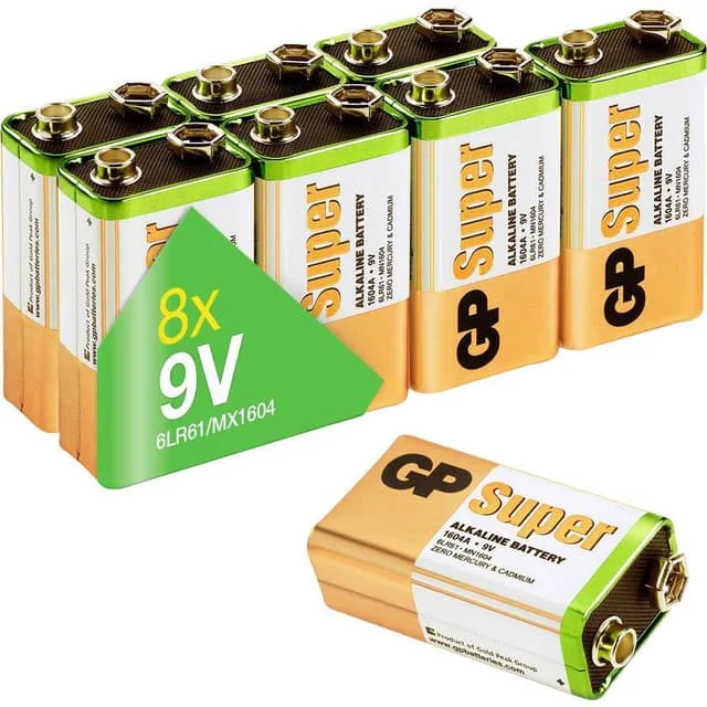 GP Batteries Super Batteri 9 V Alkaliskt 9