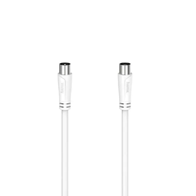 Hama 90dB antennkabel (vit, 1.5m)
