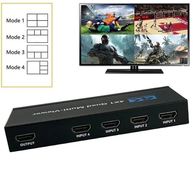 Nördic HDMI scaler switch 4 till 1