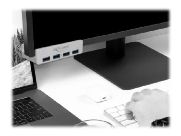 Delock External USB 3.0 4 Port Hub with Locking Screw