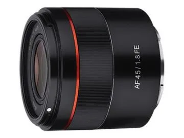 Samyang AF 45mm F1.8 FE, Standardobjektiv, 7/6, Sony FE, Automatisk fokus