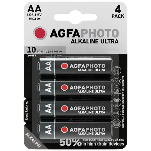 Batteri AA (R6) Alkaliskt AgfaPhoto Ultra LR6 1.5 V 4