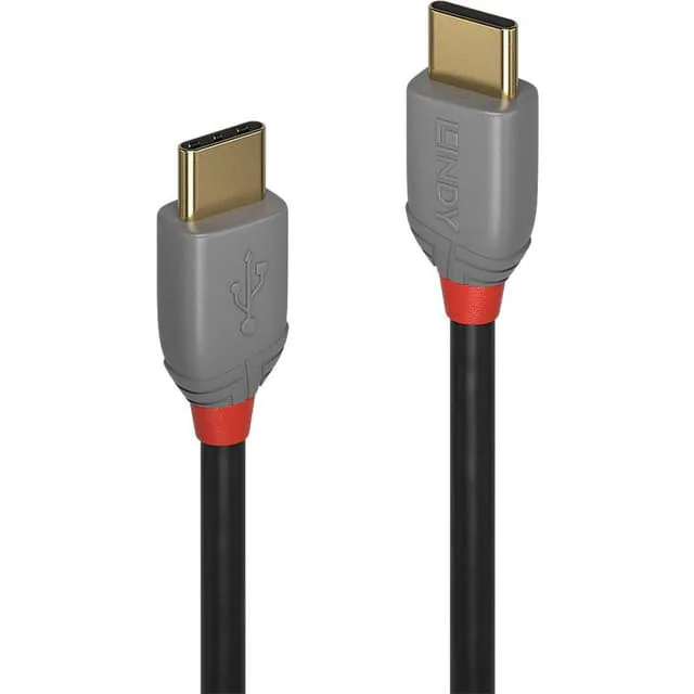 Lindy 36870 USB-kabel USB 2.0 0,5 m USB C Sort, Grå