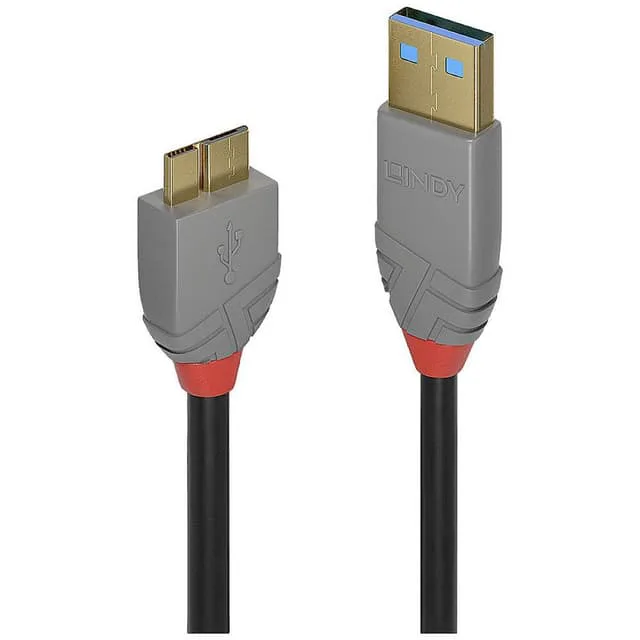 Lindy 36767 USB-kabel USB 3.2 Gen 1 (3.1 Gen 1) 2 m USB A Micro-USB B Sort
