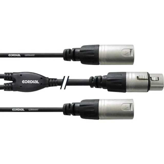 Cordial CFY0.3FMM XLR Adapterkabel [2x XLR-hankontakt -