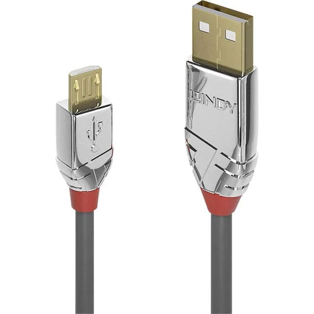 Lindy 36651 USB-kabel USB 2.0 1 m USB A Micro-USB B Grå