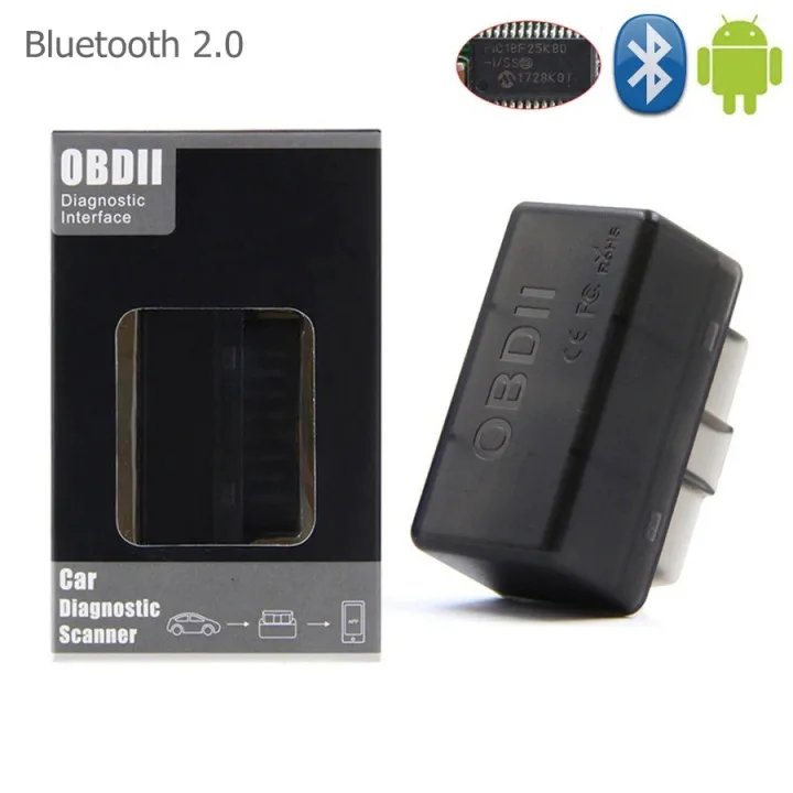 Felkodsläsare Super Mini ELM327 OBD2 Bluetooth 2.0, Svart
