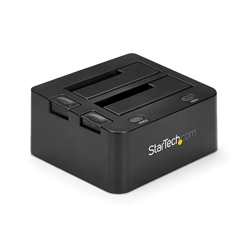 StarTech.com Dockningsstation med dubbla fack för USB 3.0 till SATA-hårddiskar, USB-hårddiskdocka, extern 2.53