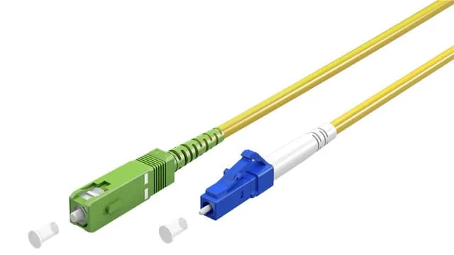Fiberoptisk kabel (FTTH), Singlemode (OS2) Yellow, gul (Simplex), 25 m