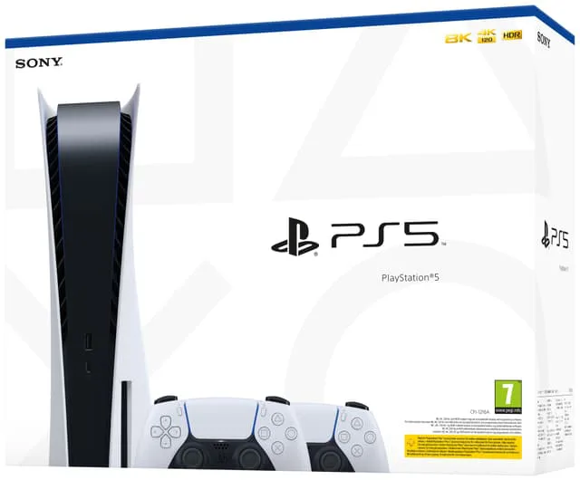 PlayStation 5 + 2x DualSense-kontroller