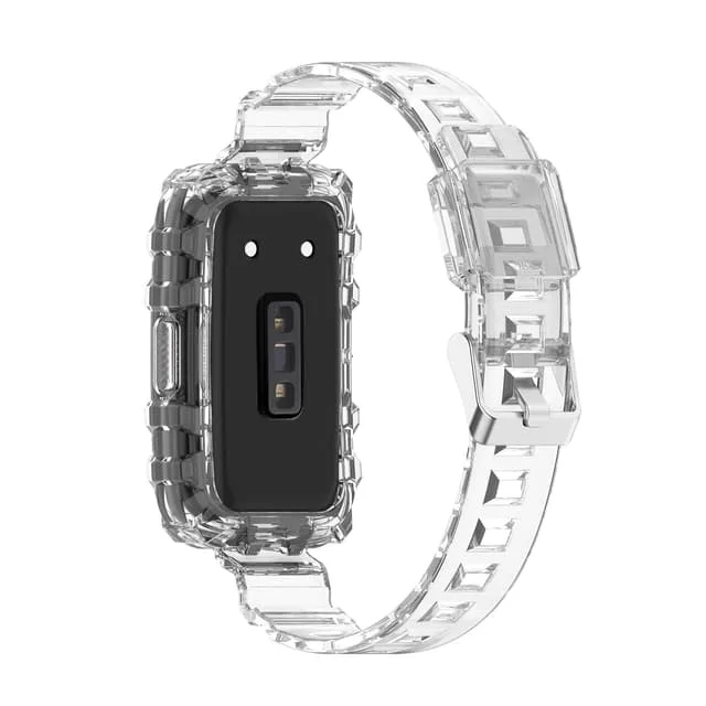 Klockarmband & Klockfodral i TPU Transparent Huawei Band 7 / Band 6 /