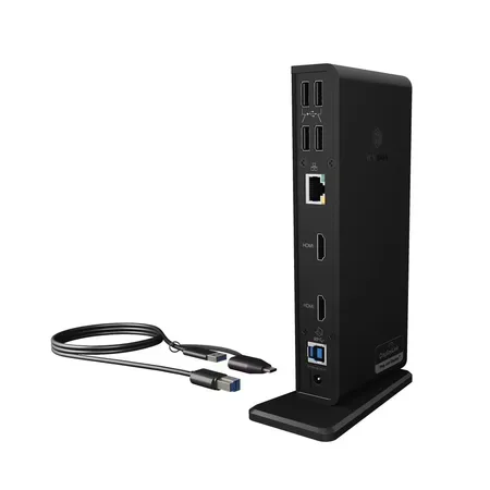 ICY BOX IB-DK2251AC Ledningsført USB 3.2 Gen 2 (3.1 Gen 2) Type-A Sort