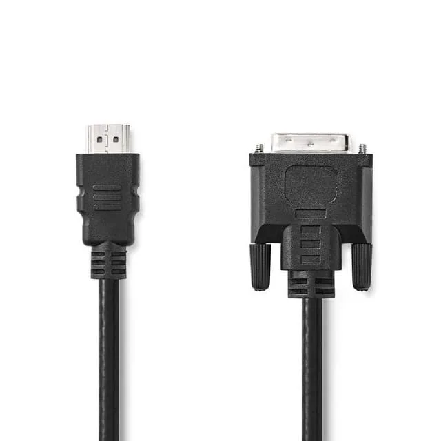 Nedis CCGL34800BK30, 3 m, HDMI typ A (standard), DVI-D, Hankontakt, Hankontakt, Rak