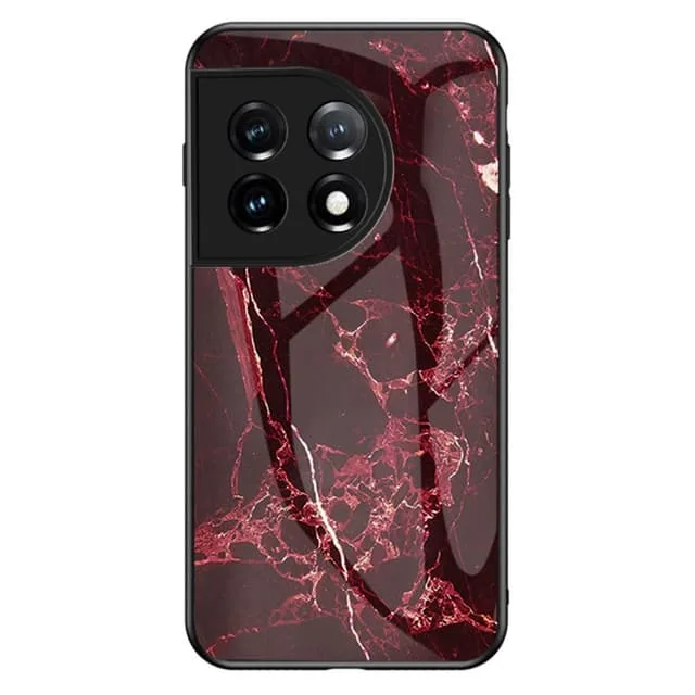 Skalo OnePlus 11 5G Marmor Härdat Glas TPU-skal