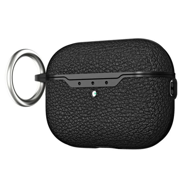 SKALO AirPods Pro 2 Litchi Fodral med Nyckelring