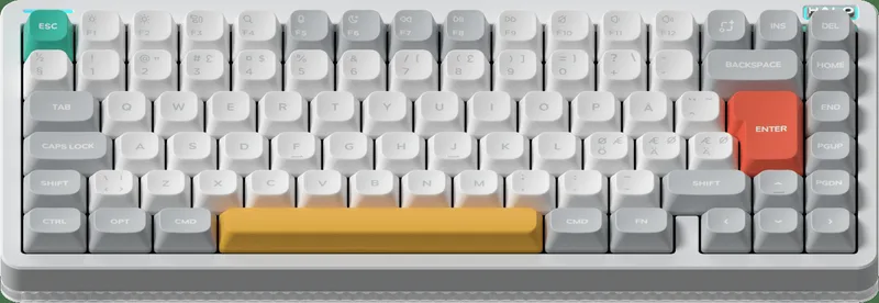NuPhy Halo75 V2 Trådlöst Tangentbord – Ionic White [Lemon Switch]