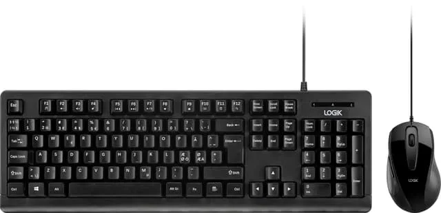 Logik Logic trådbundet tangentbord med mus